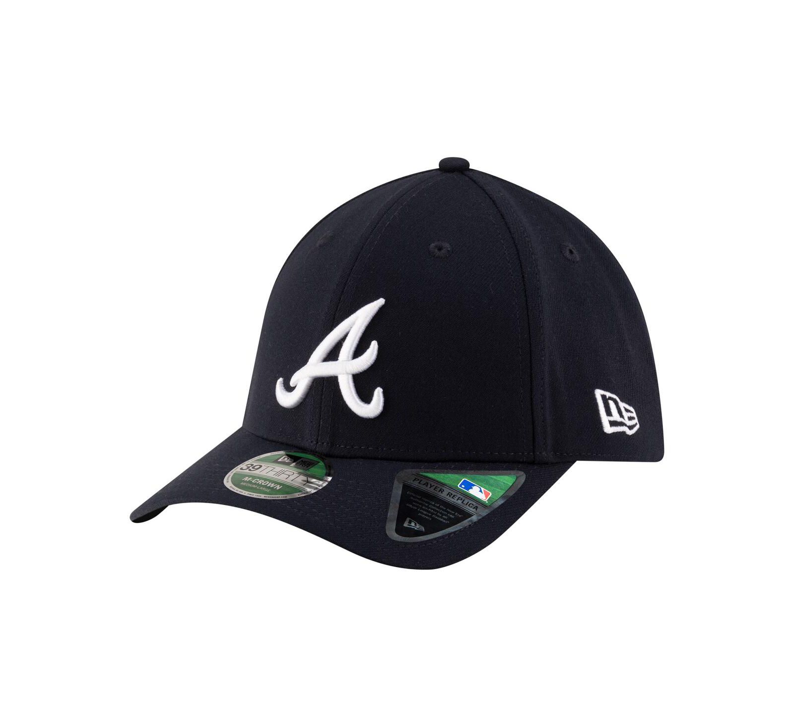 Мужская кепка New Era Atlanta Braves Player Replica 39THIRTY M-Crown Flex, темно-синяя