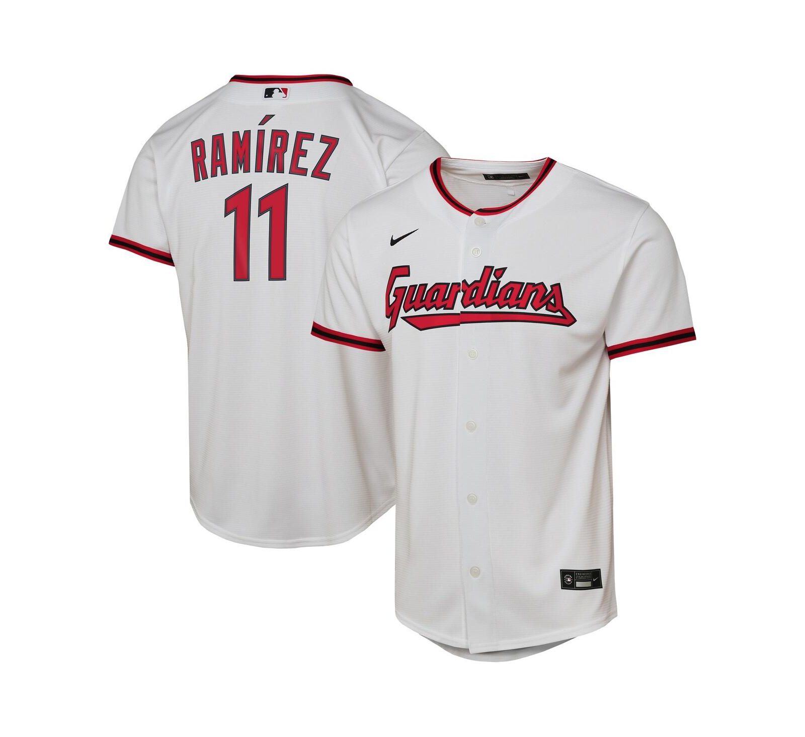 Детская джерси Nike José Ramírez Cleveland Guardians, белая