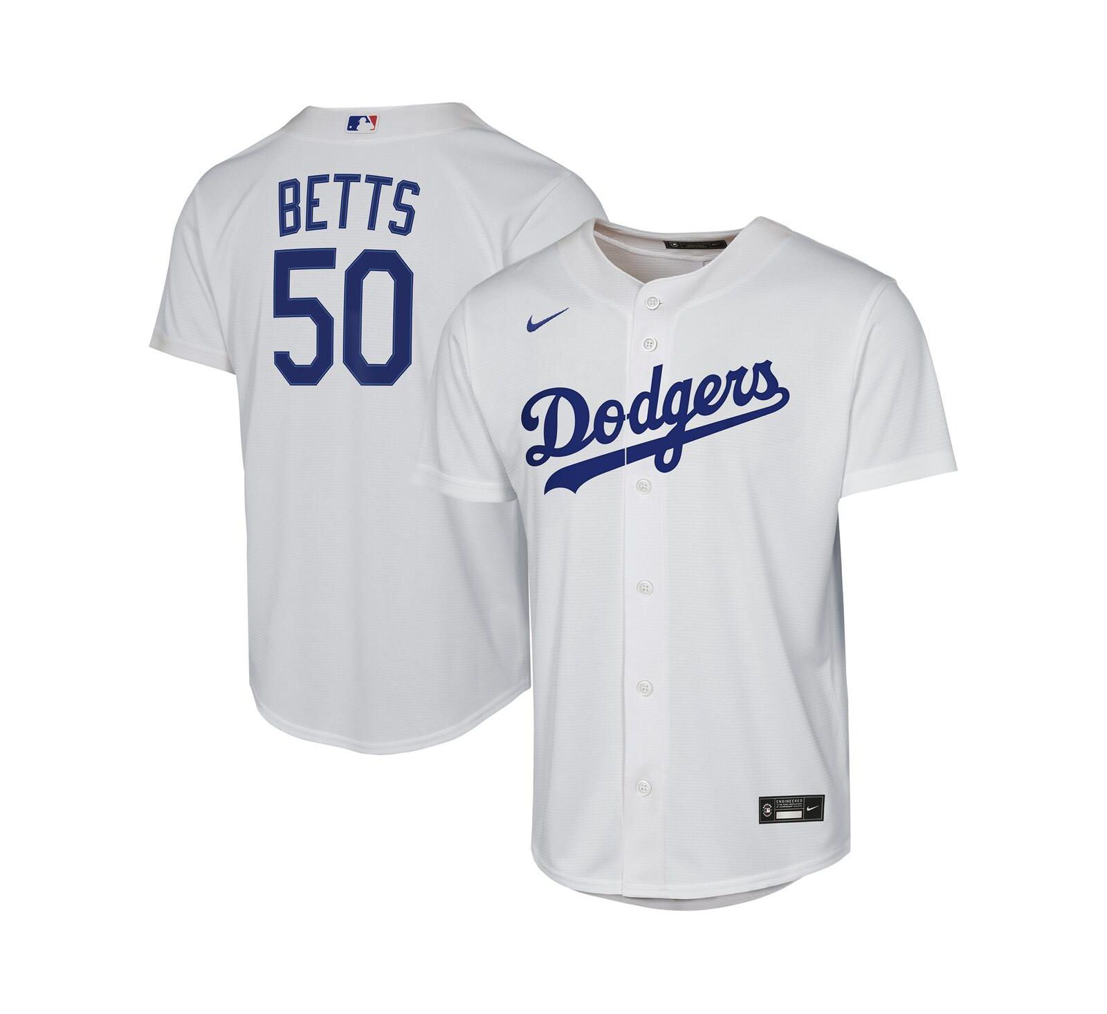 Детская джерси Nike Mookie Betts White Los Angeles Dodgers Home Replica Player