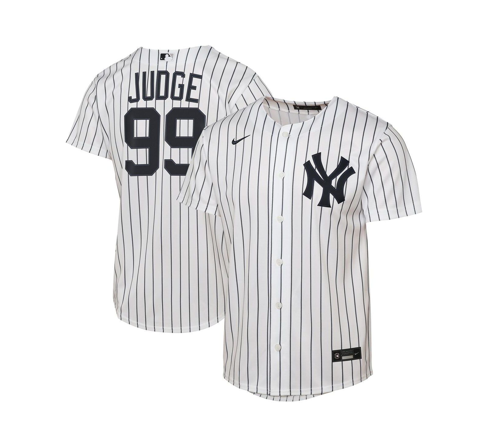 Nike Big Boys and Girls Aaron Judge White New York Yankees Home Replica Player Jersey