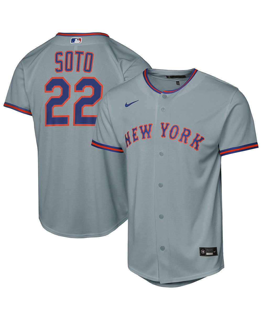 Nike Реплика джерси Juan Soto New York Mets Gray для мальчиков и девочек