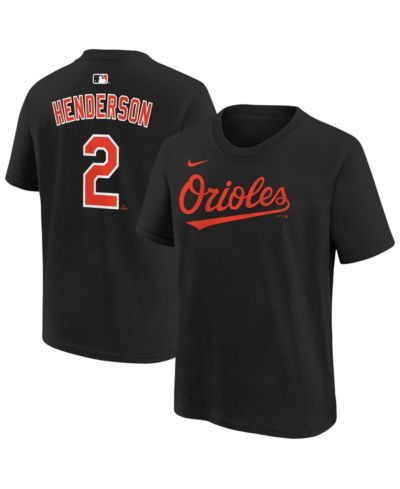 Nike футболка с именем и номером Gunnar Henderson Baltimore Orioles для мальчиков и девочек, черная