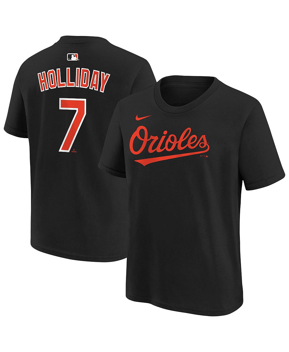 Футболка Nike Jackson Holliday Baltimore Orioles с именем и номером для мальчиков и девочек, черная