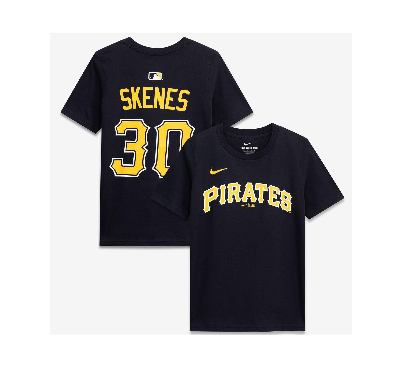 Nike Big Boys and Girls Paul Skenes Black Pittsburgh Pirates Name & Number T-Shirt