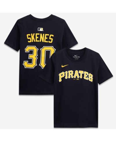 Детская футболка Nike Big Boys and Girls Paul Skenes Black Pittsburgh Pirates Name & Number