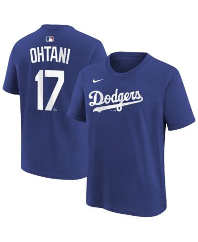 Футболка Nike Shohei Ohtani Royal Los Angeles Dodgers Name & Number для мальчиков и девочек