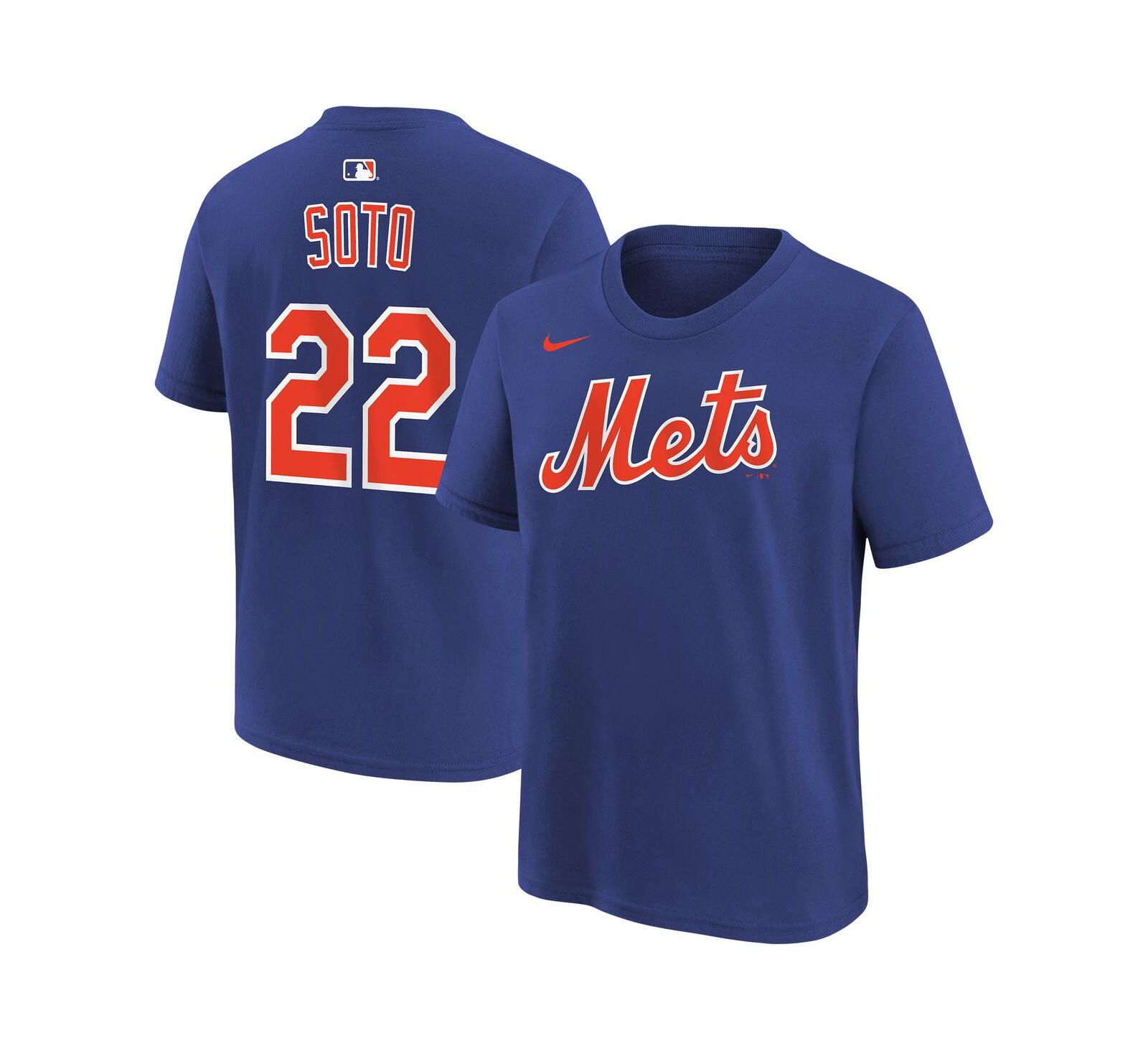 Детская футболка Nike Juan Soto Royal New York Mets Name & Number