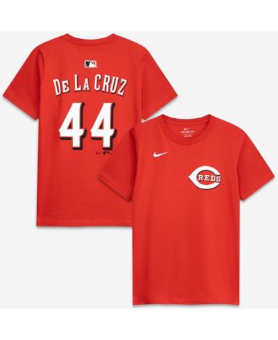 Nike Big Boys and Girls Elly De La Cruz Red Cincinnati Reds Name & Number T-Shirt