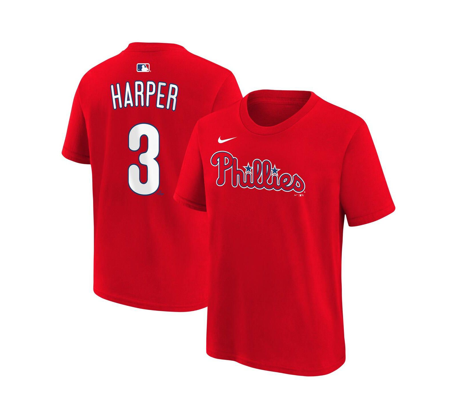 Nike T-Shirt Bryce Harper Red Philadelphia Phillies для мальчиков и девочек