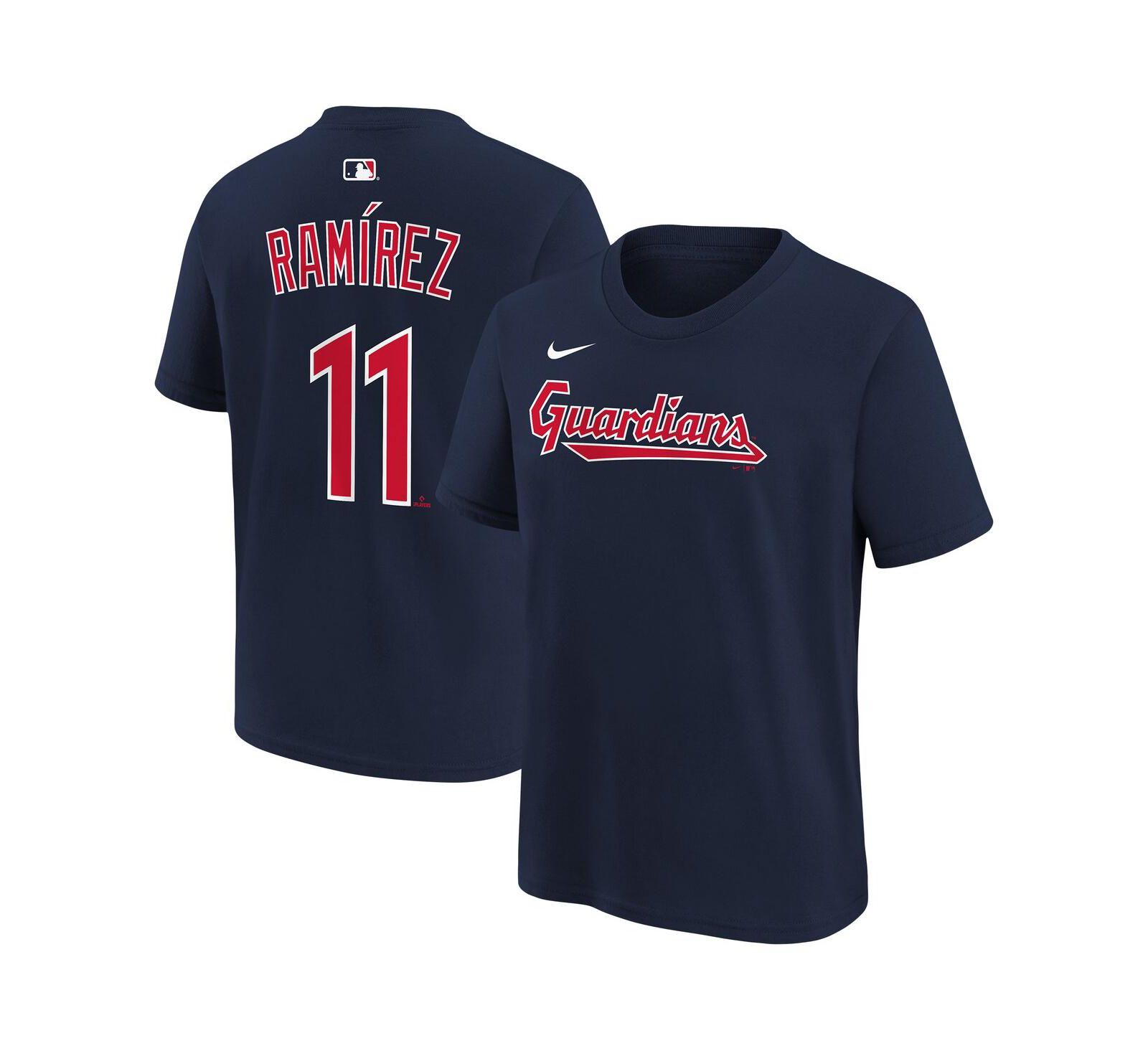 Nike Футболка José Ramírez Navy Cleveland Guardians для мальчиков и девочек