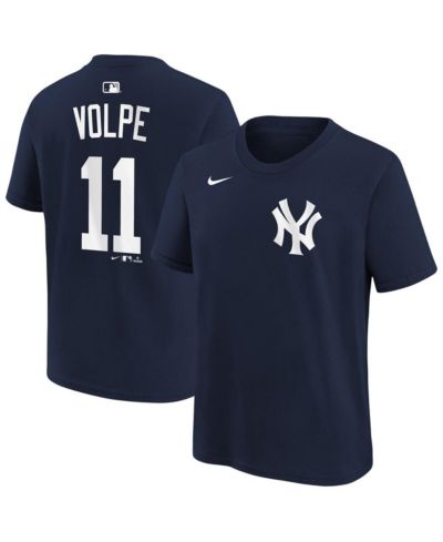 Nike Big Boys and Girls Anthony Volpe Navy New York Yankees Name and Number T-Shirt