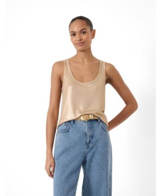 Hush Women's Metallic Scoop Neck Slub Vest