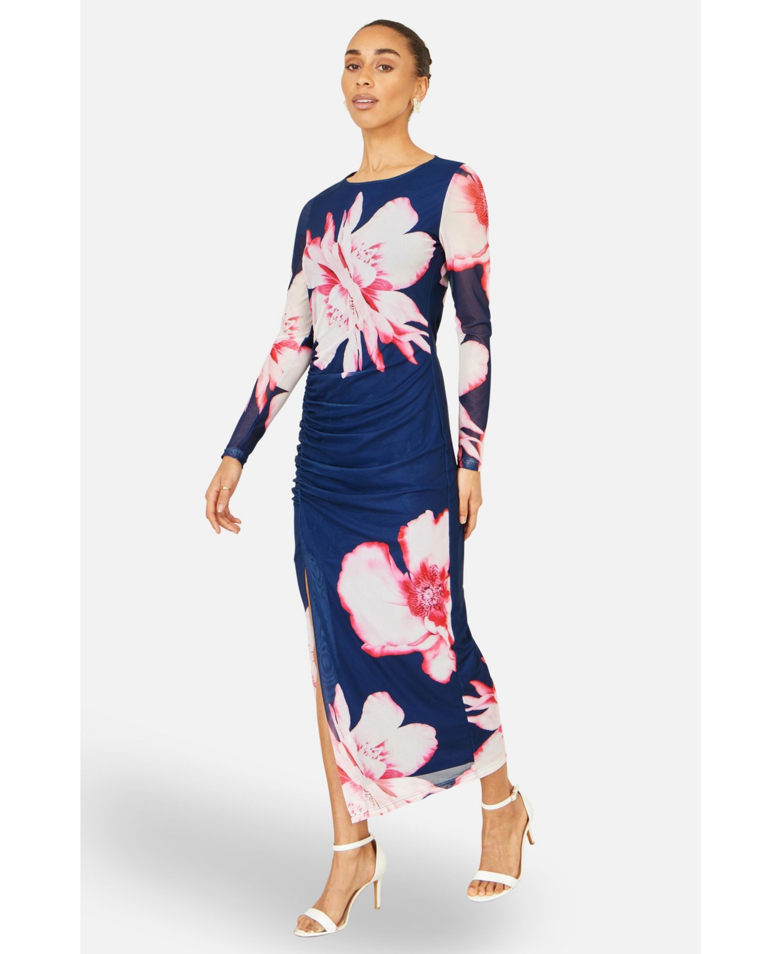 Женское платье Yumi Long Sleeve Mesh Maxi