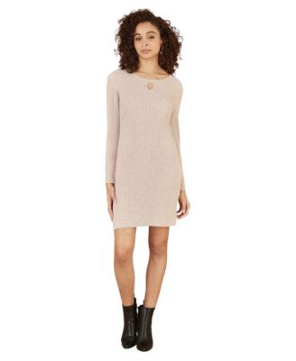 Yumi Women's Rib Knit Tunic Dress