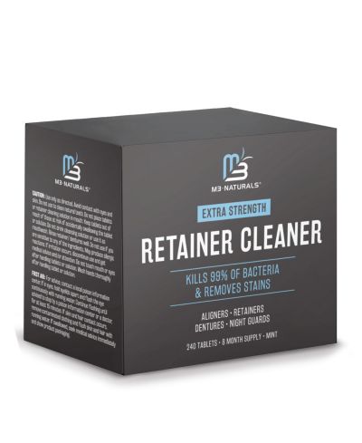 M3 Naturals Retainer & Denture Cleansing Tablets | Removes Odor, Stains & Buildup | 240 Ct