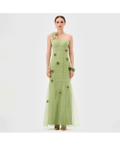 BARIANO Женское вечернее платье Karoline One Shoulder Tulle
