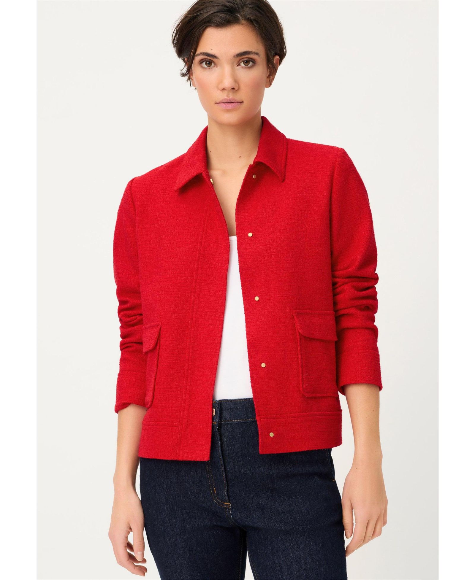 Olsen Women's Collared Woven Jacket