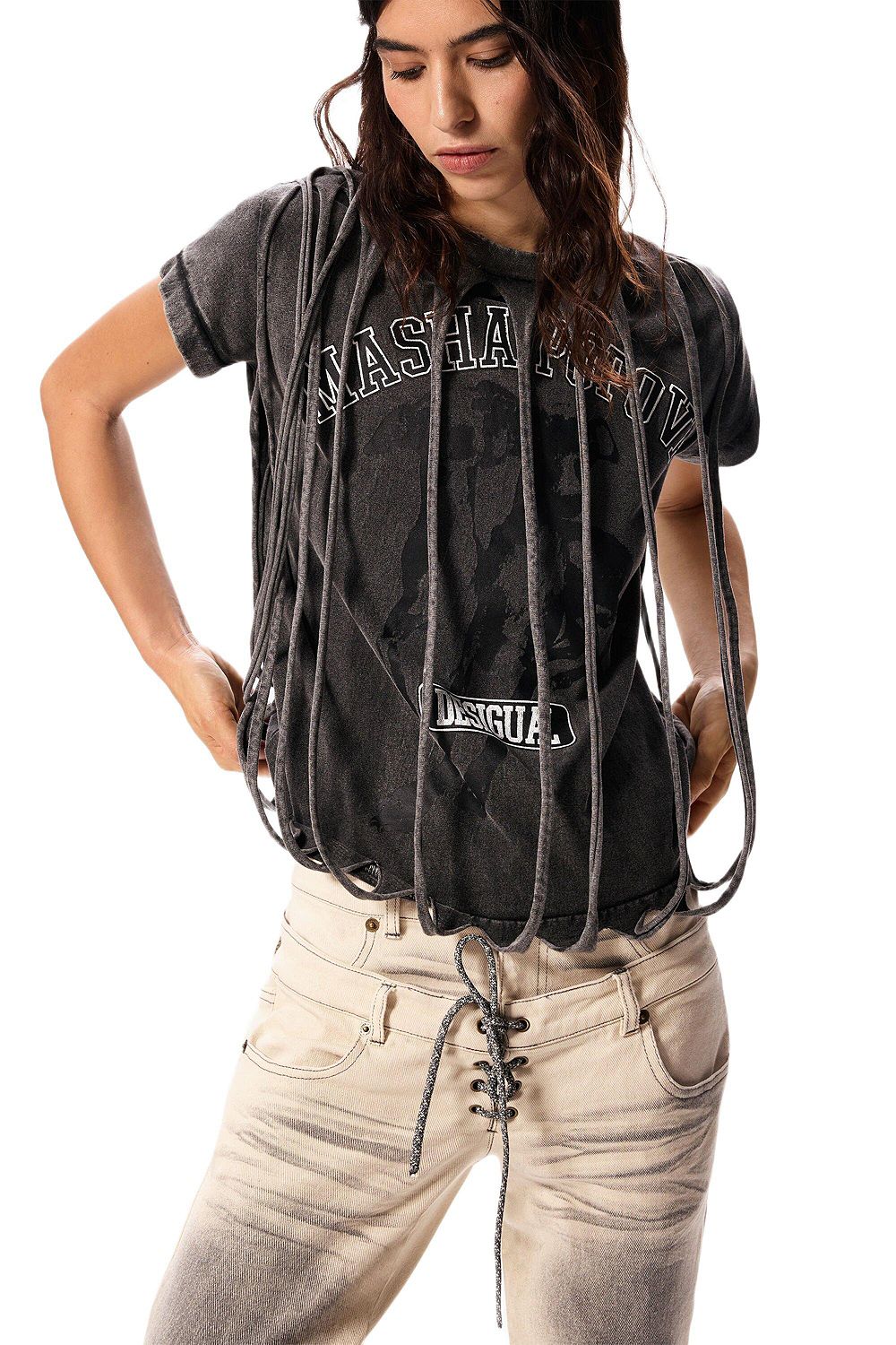 Desigual Women's Short-Sleeved T-Shirt Masha Popova