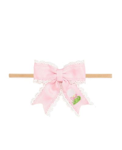 Sweet Wink детская повязка на голову с вышивкой Golf Tee и кружевным бантом