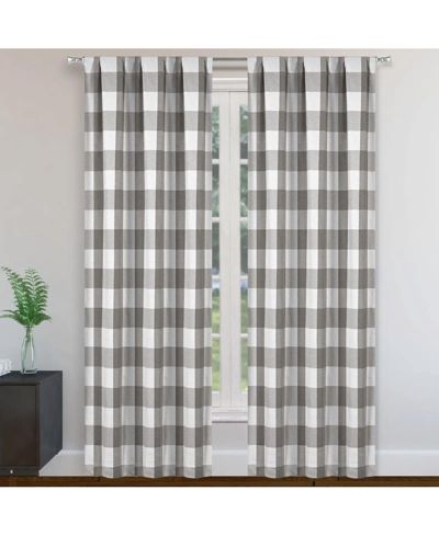 Шторы для окон Kate Aurora 2 Piece Country Farmhouse Buffalo Plaid Pleated Rod Pocket