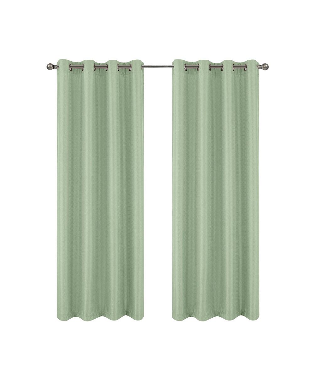 RT Designers Collection 100% Polyester 140 GSM Sedona Jacquard Grommet Curtain Panel 54" x 90" Sage