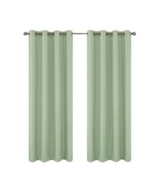 RT Designers Collection 100% Polyester 140 GSM Sedona Jacquard Grommet Curtain Panel 54" x 90" Sage