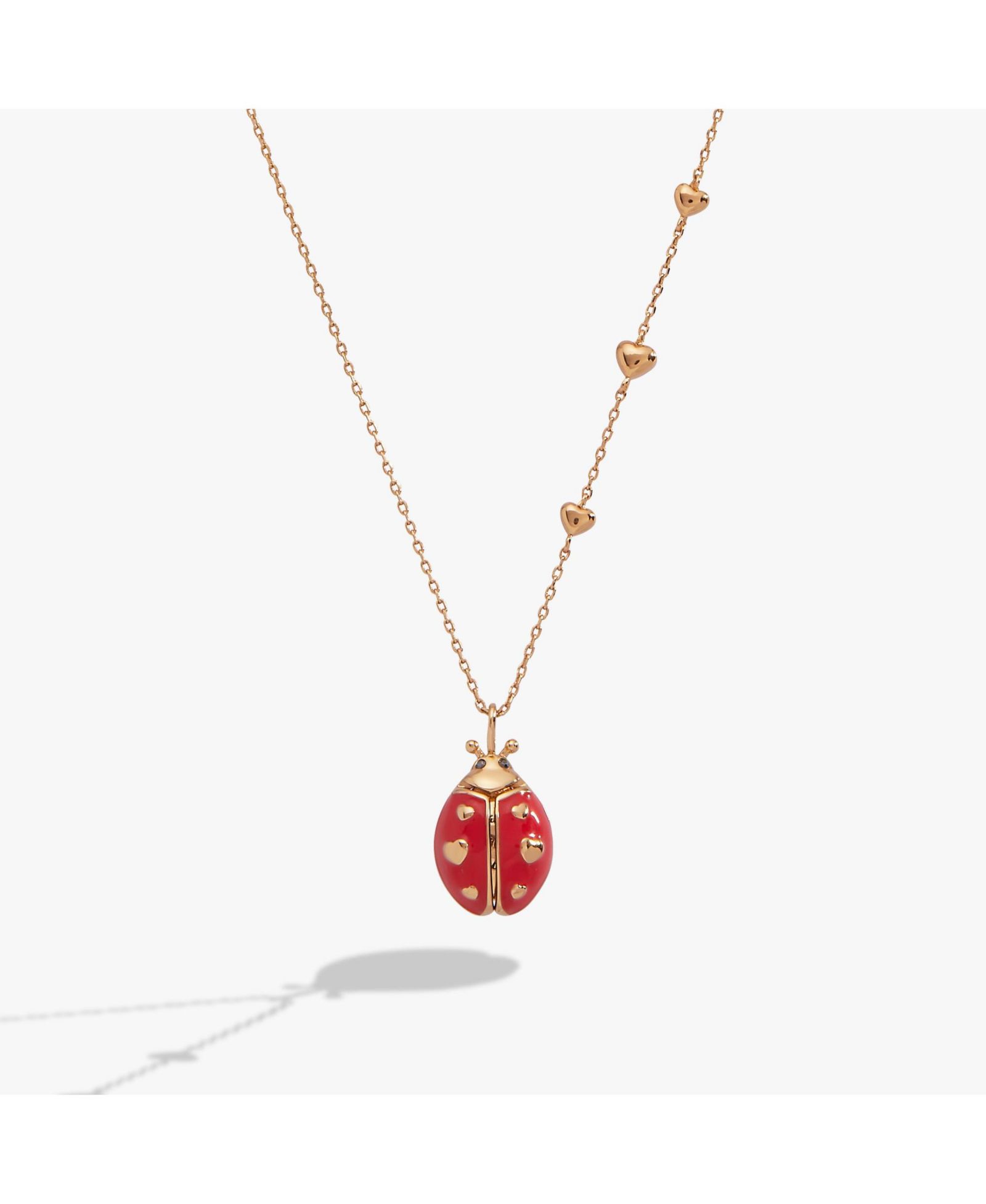 Подвеска-кулон Alex and Ani Make Your Own Luck Ladybug Locket