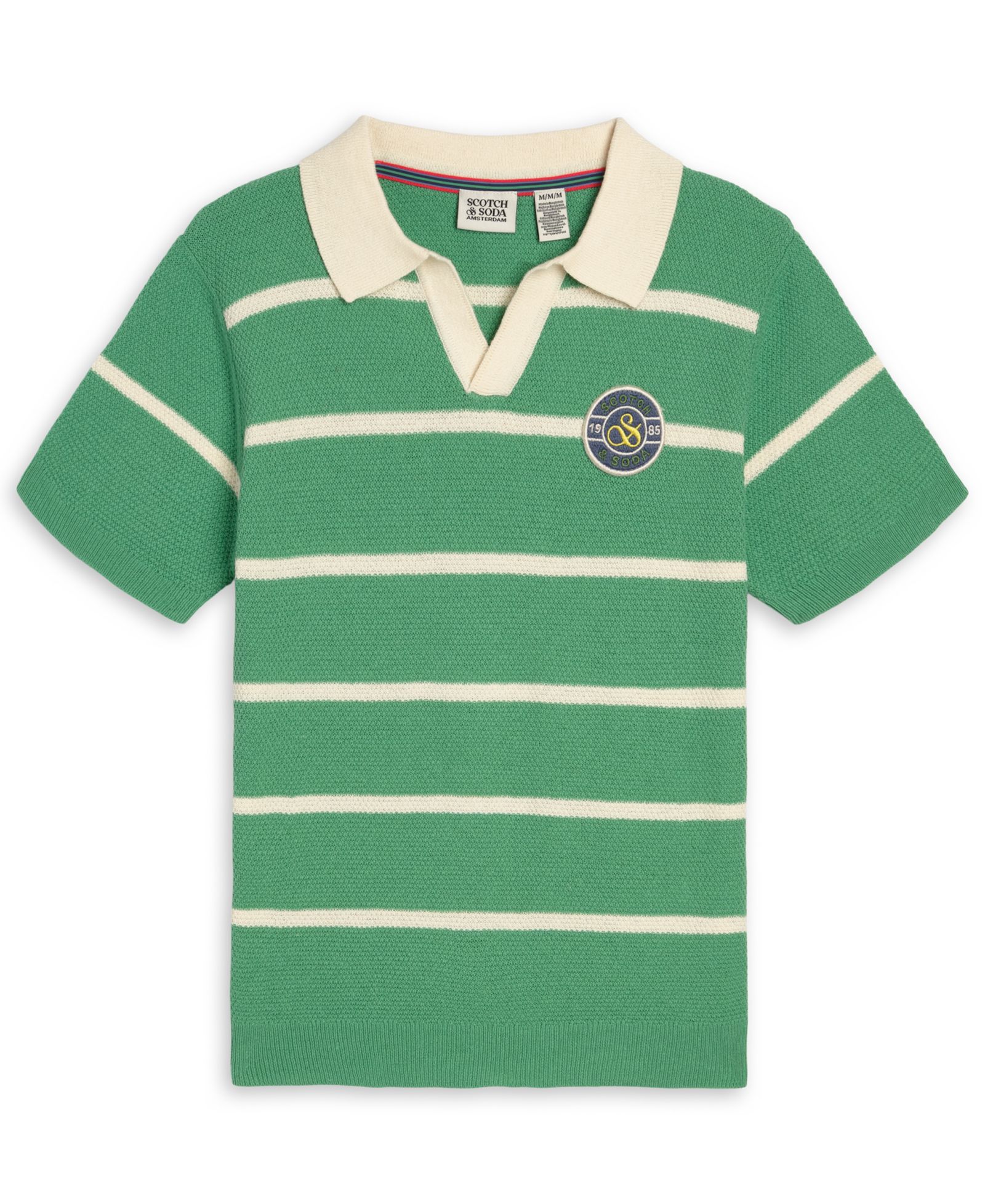 SCOTCH & SODA Детская рубашка поло в полоску с коротким рукавом, 8-16