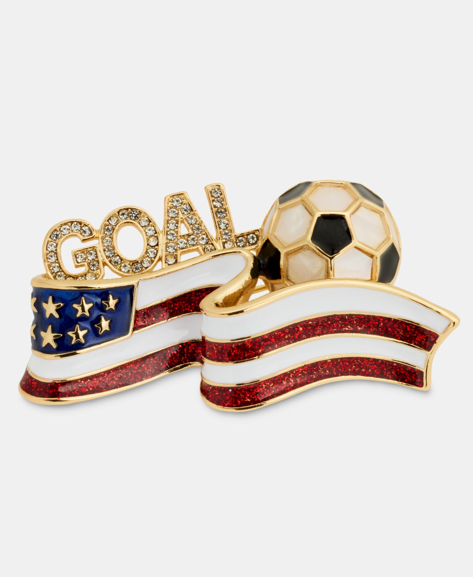 Значок Anne Klein Crystal Soccer World Cup Pin