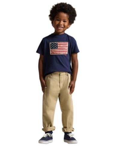 Polo Ralph Lauren Boys' 2-7 Flag Cotton Jersey T-Shirt