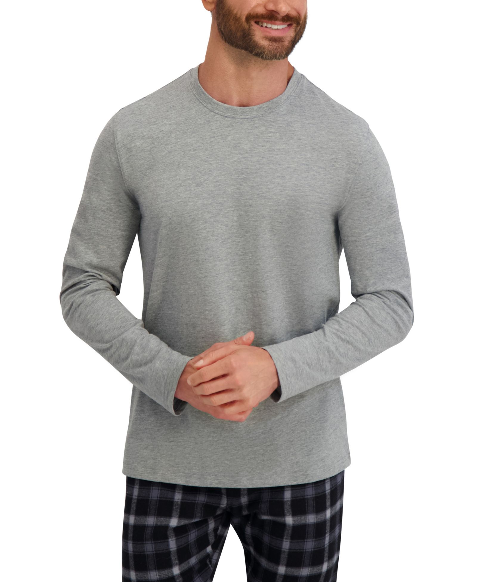 Мужской фланелевый комплект для сна Hanes с длинным рукавом