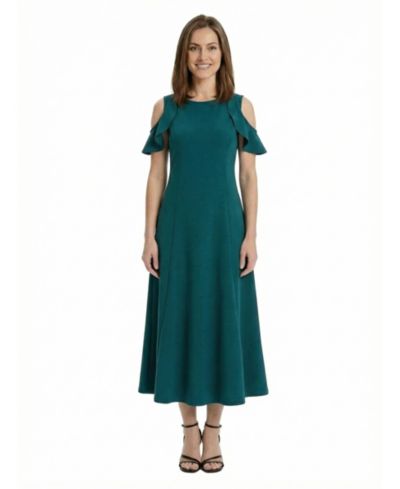 Платье 24seven Comfort Apparel Petite Ruffle-Sleeve Maxi