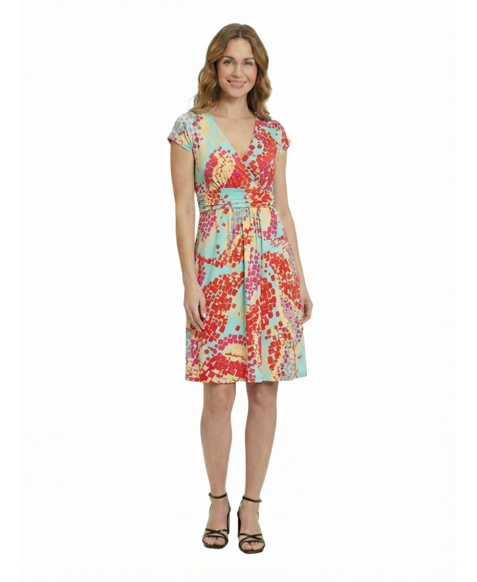 Женское платье 24seven Comfort Apparel Petite Mosaic A-Line