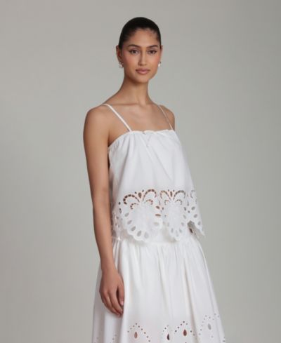 Avec Les Filles Women's Cutwork Detail Bandeau Top
