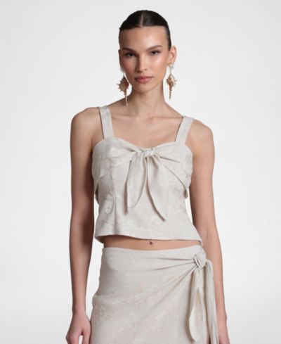 Avec Les Filles Women's Tie-Front Top