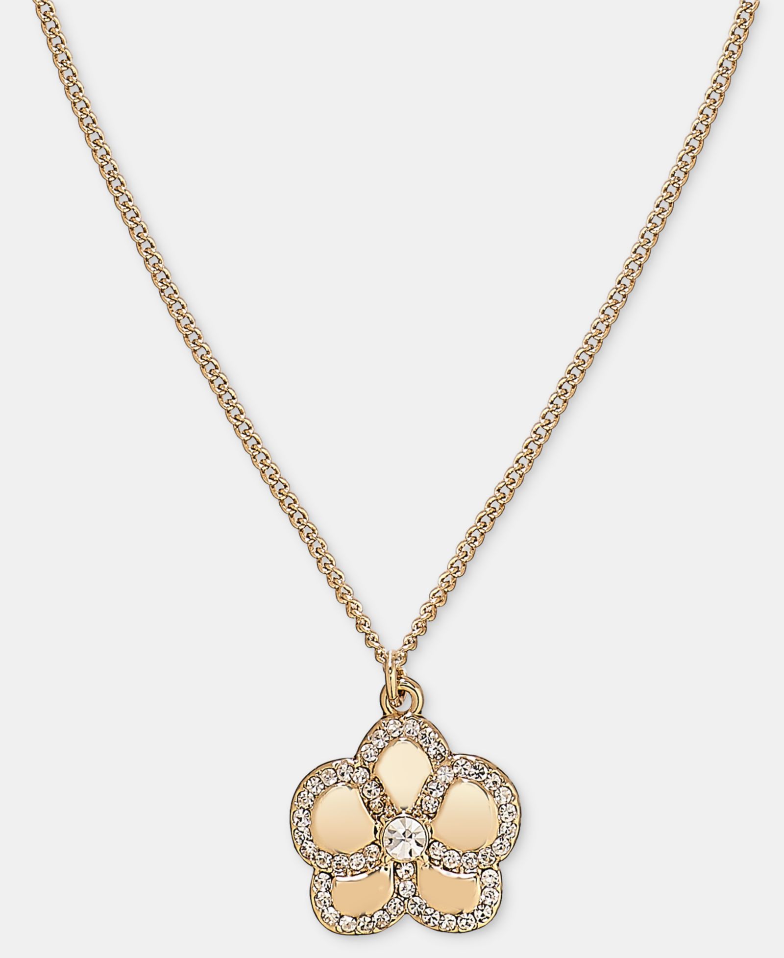 Подвеска KARL LAGERFELD PARIS Gold-Tone Pavé Orchid