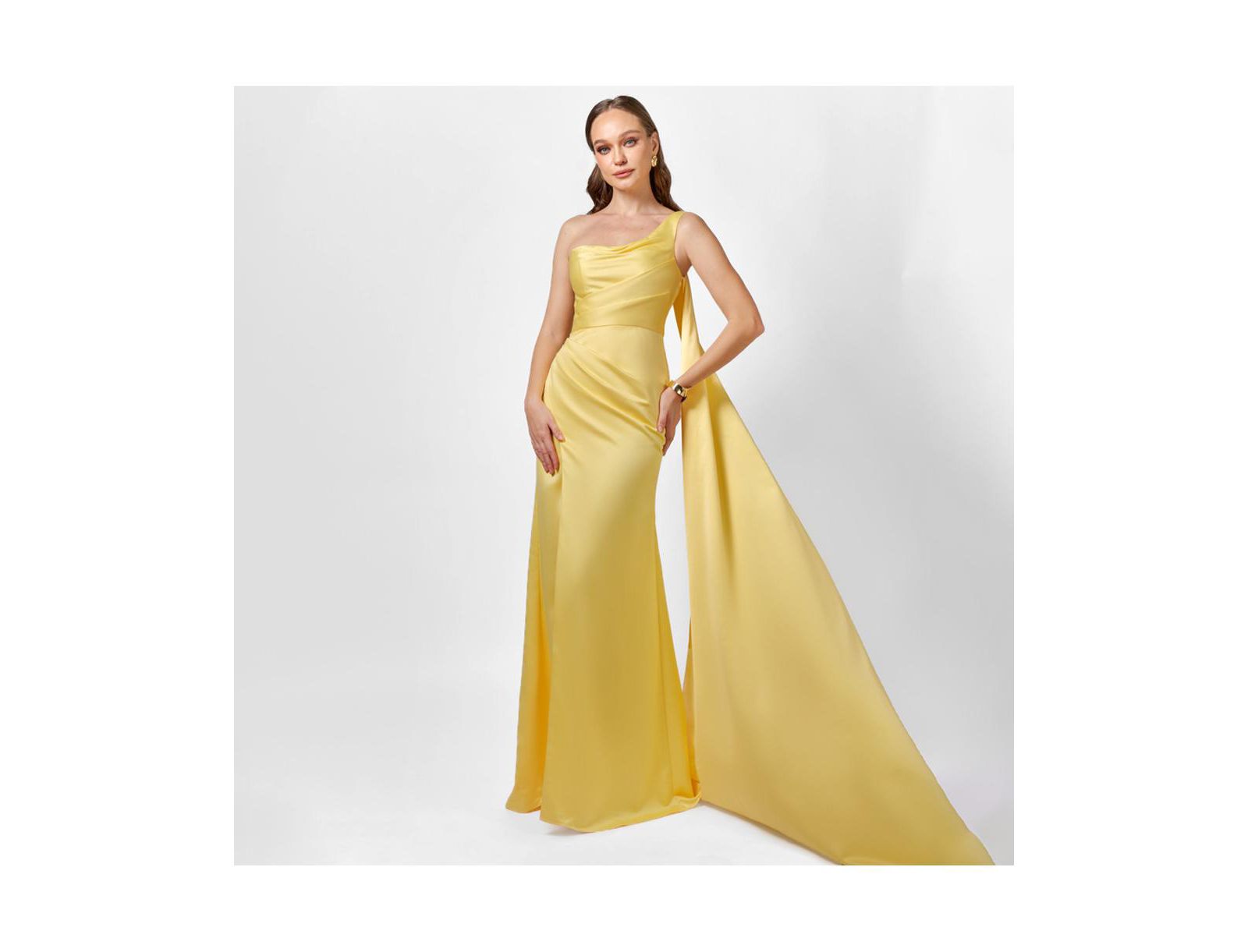BARIANO Women's Davina One Shoulder Gown