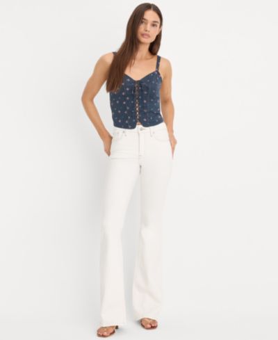Женские джинсы Good American Dolly Joleans Mid-Rise Flared-Leg