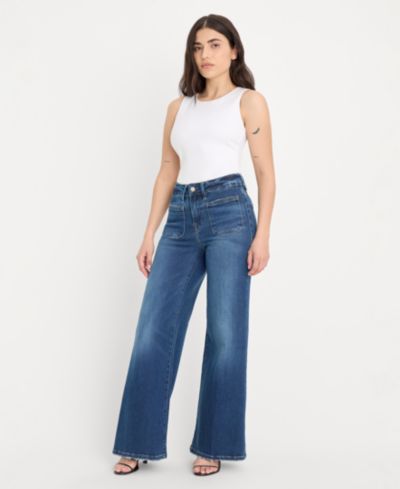Good American Petite High-Rise Palazzo Jeans