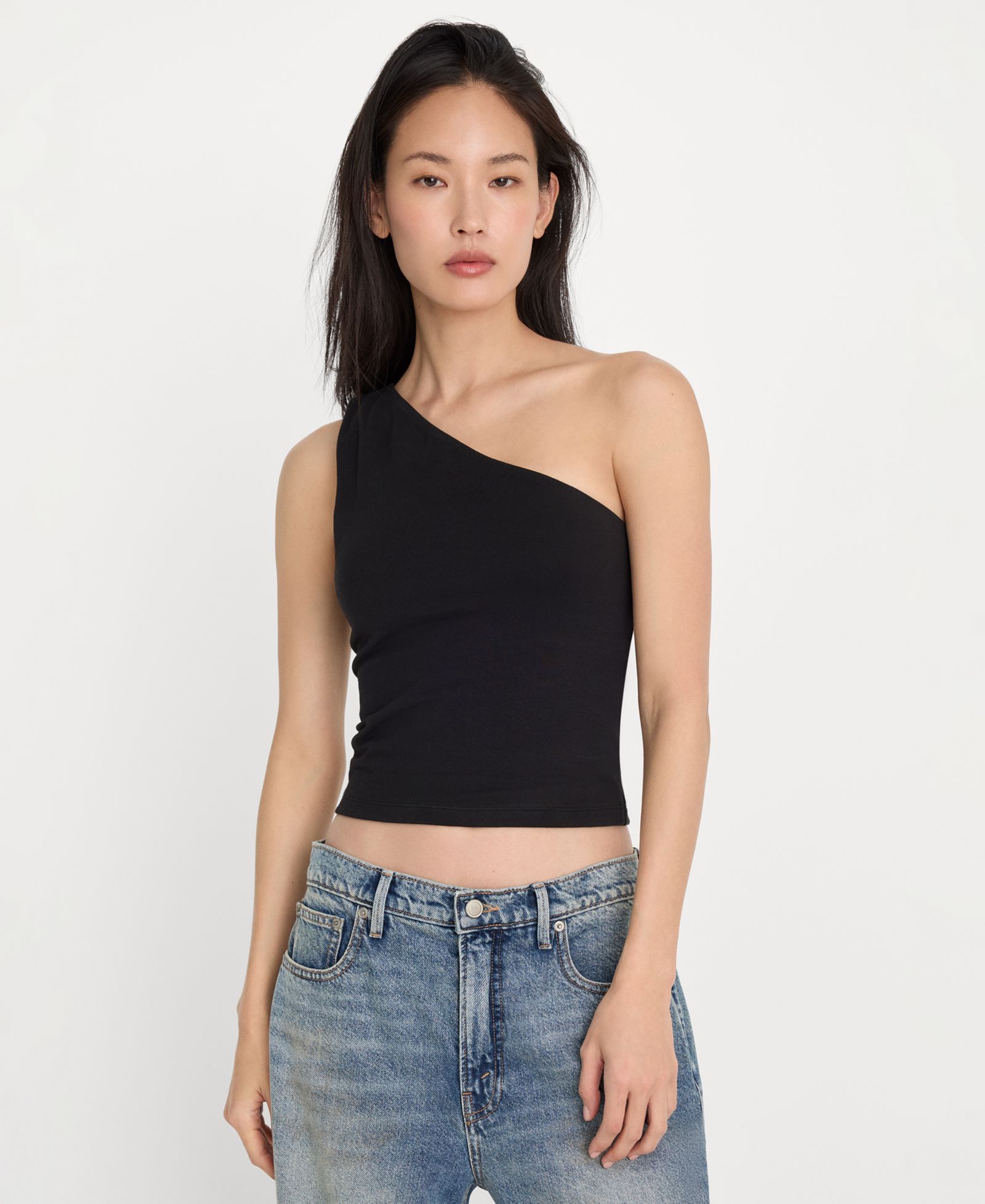 Good American Женский топ на одно плечо, Regular & Plus Size