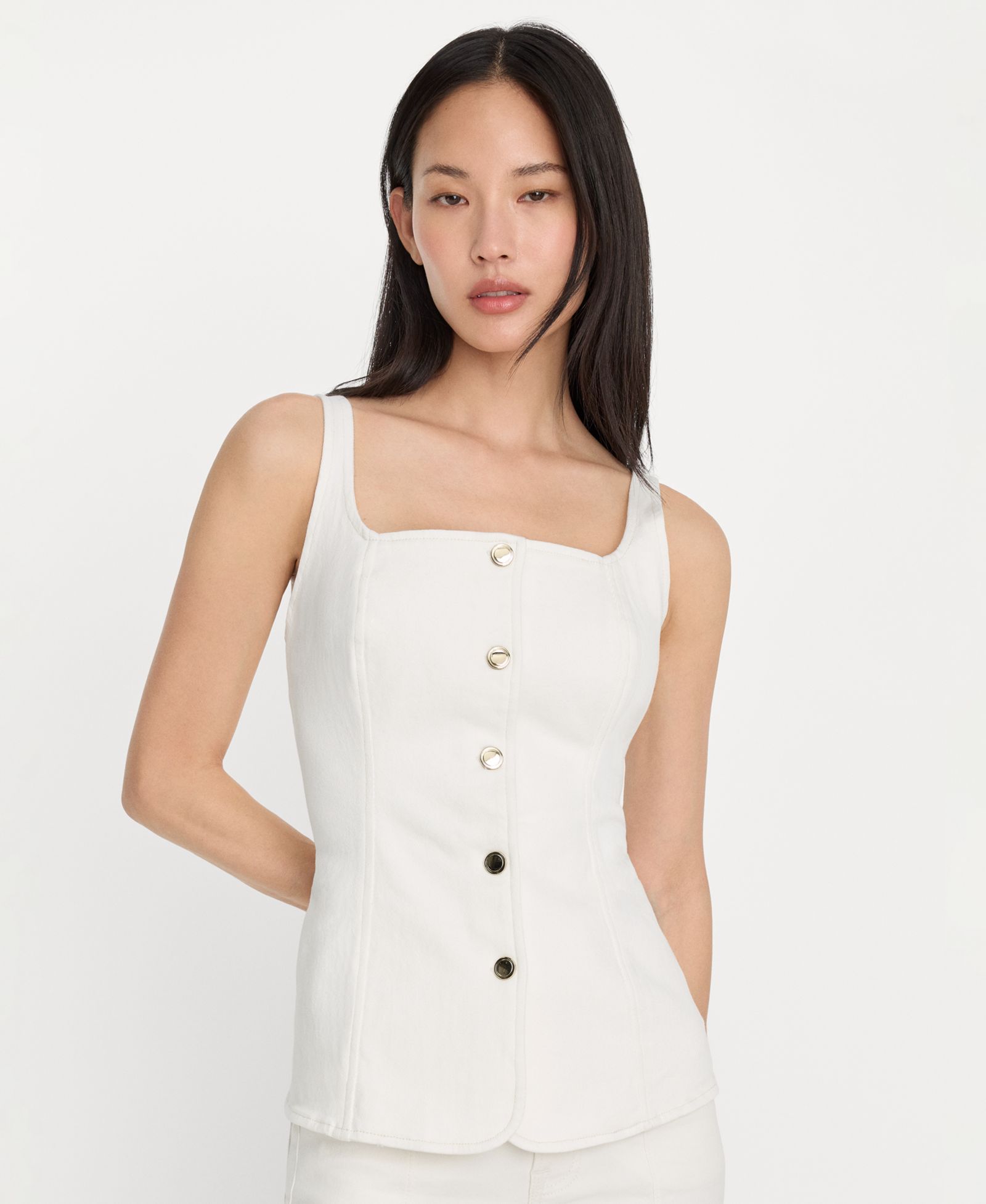 Женский топ Good American Square Neck, Regular & Plus Size