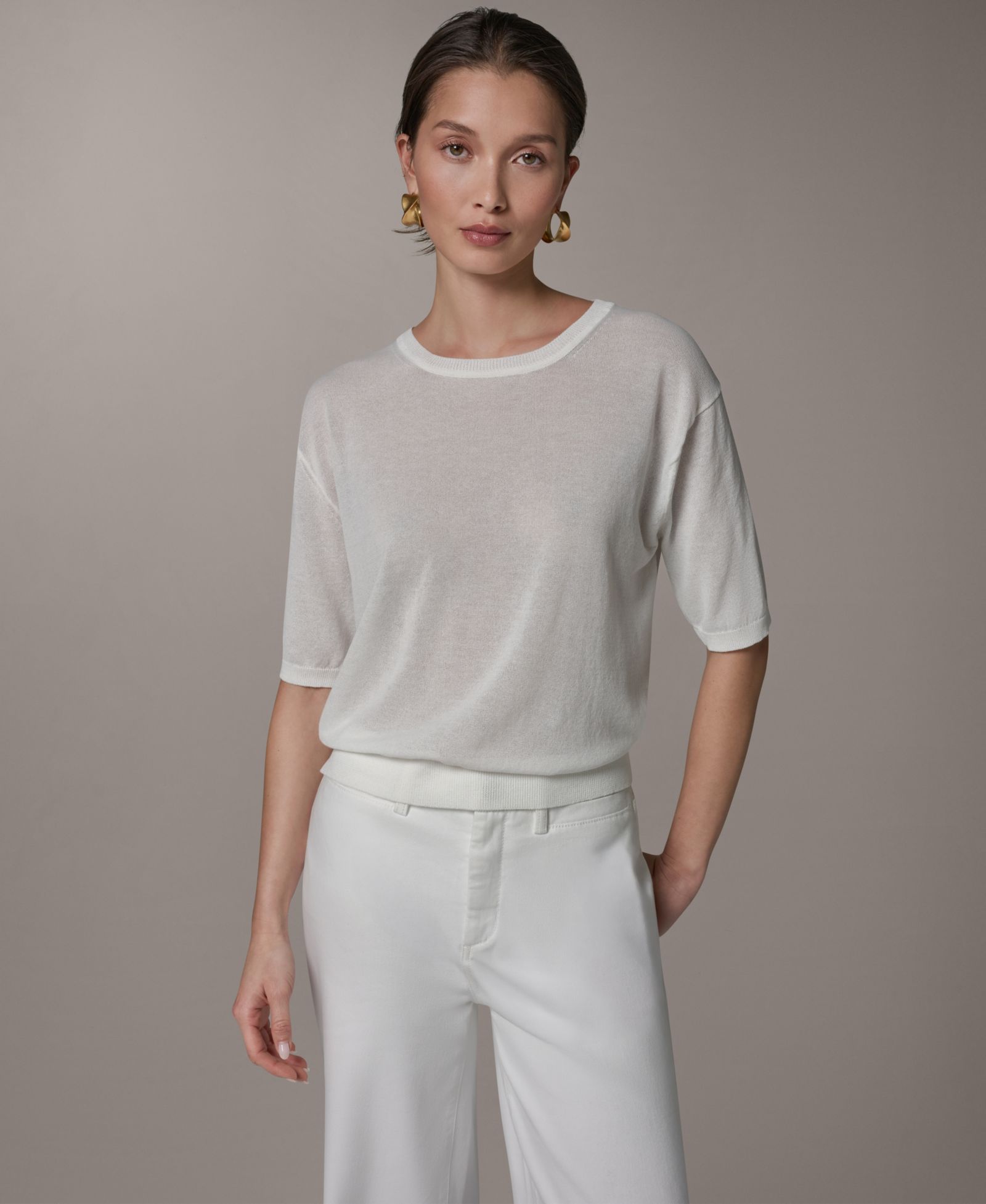 Donna Karan Weekend Женский джемпер с круглым вырезом
