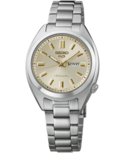 Seiko Women's Automatic 5 Sport Stainless Steel Bracelet Watch, 32mm
