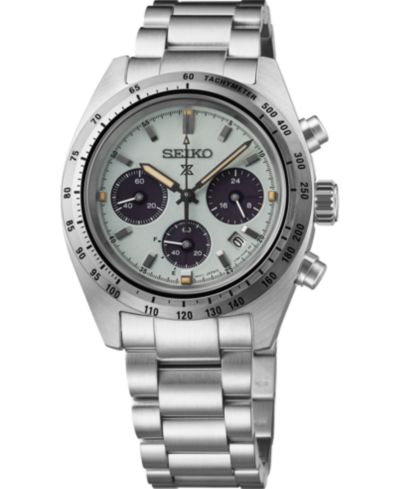 Seiko Мужские наручные часы Prospex Speedtimer Solar Stainless Steel 39mm