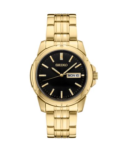 Seiko Мужские золотые часы на браслете из нержавеющей стали, 39.6mm