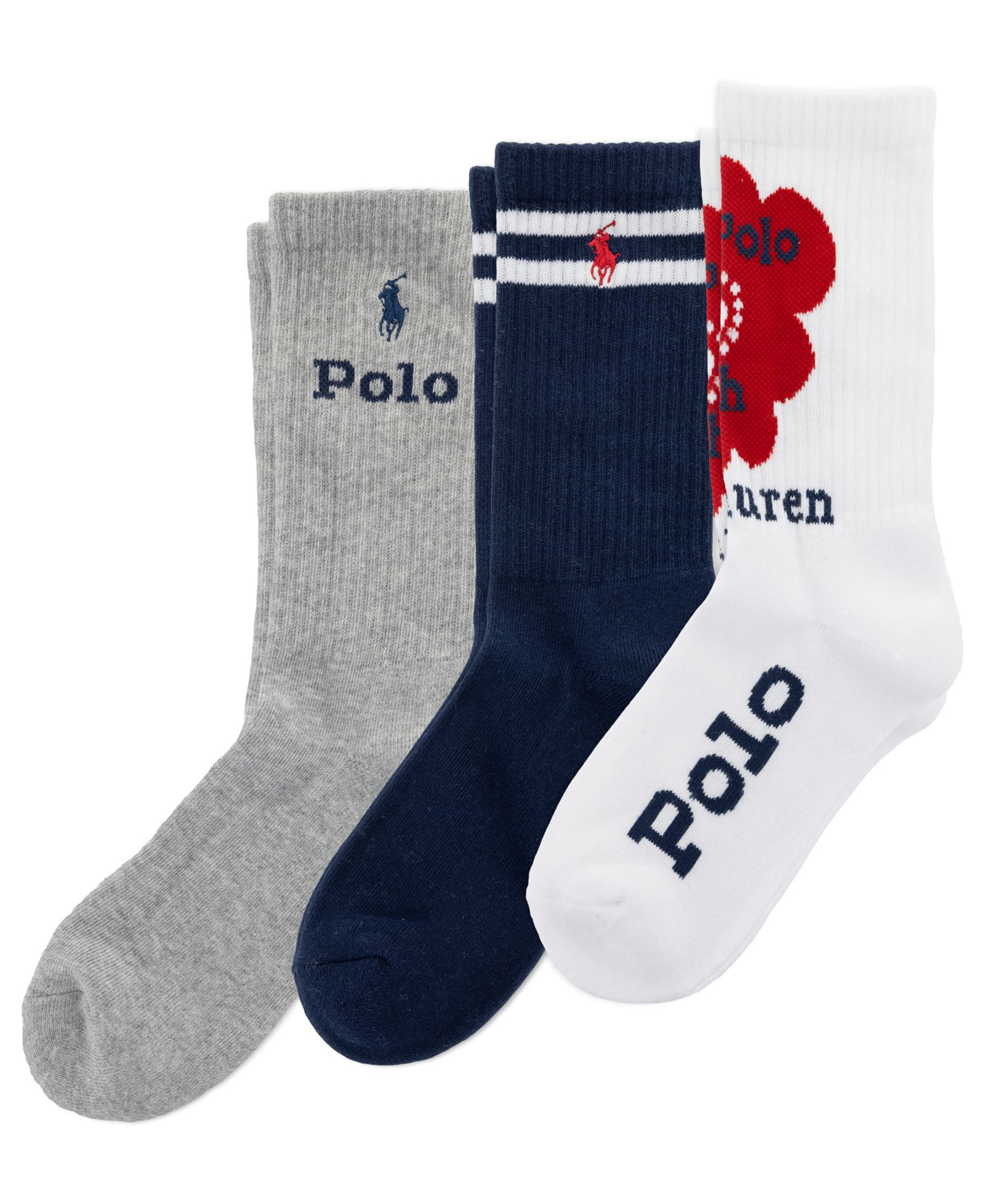 Polo Ralph Lauren Женские носки с логотипом, 3-Pack