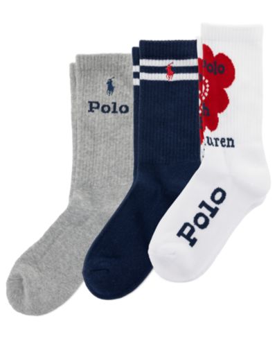 Polo Ralph Lauren Женские носки с логотипом, 3-Pack