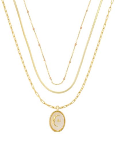 Unwritten Celestial Moon Trio Necklace Set