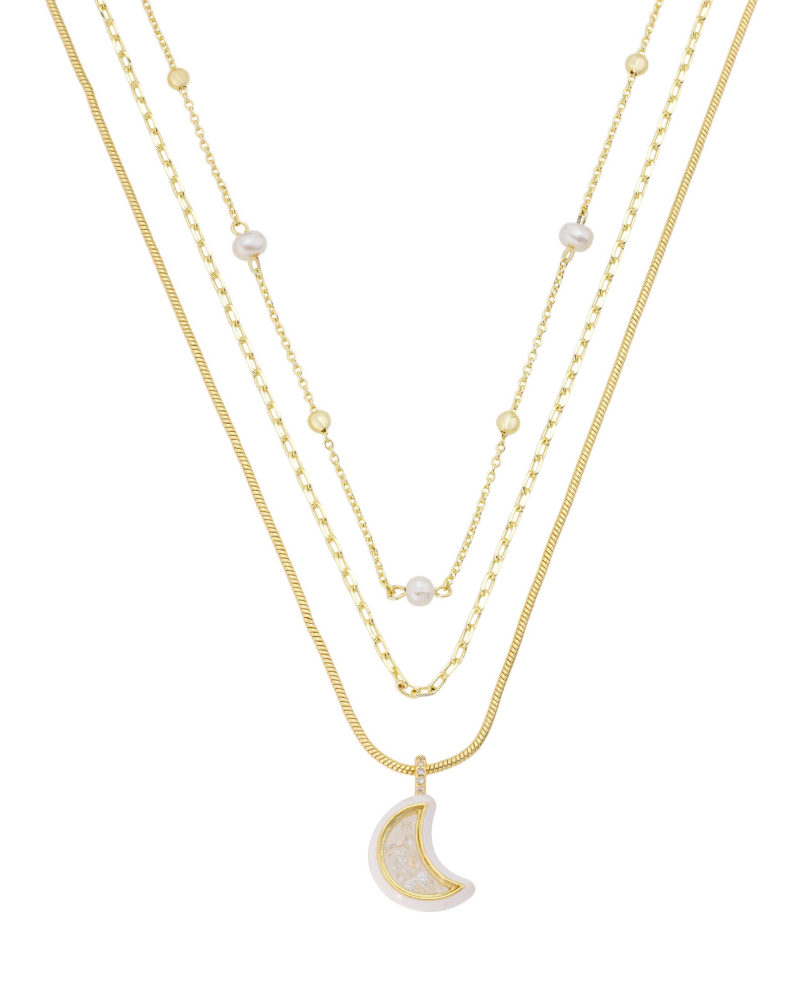 Unwritten Подвеска Moon Shaker из Cubic Zirconia, набор из 3 колье