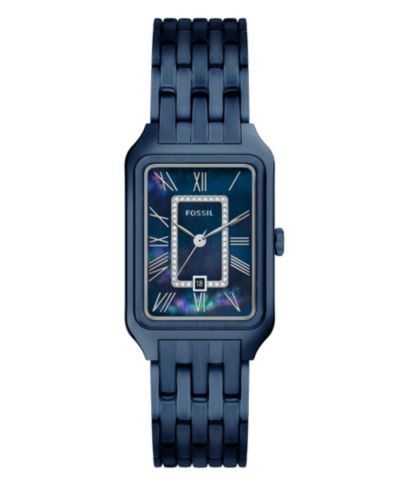 Fossil Женские часы Raquel Three-Hand Navy Stainless Steel 26mm